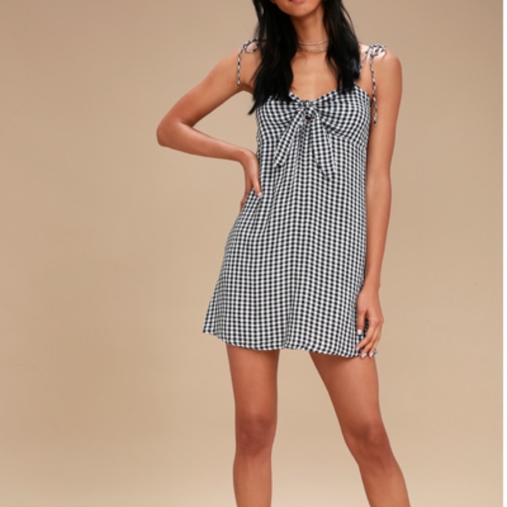 NWOT Gingham Mini Dress